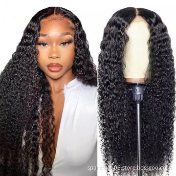 Wholesale 100% Virgin Hair Hd Transparent Swiss Lace Wigs ,Brazilian Curly Lace Front Wig, 360 Hd Lace Frontal Human Hair Wigs